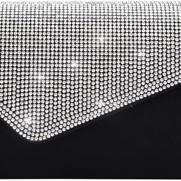 Rhinestone Clutch Purse Velvet Small Evening Bag Wedding Party Gift - Picture 1 of 5